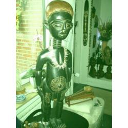 Uniek fetisch beeld ASHANTI STAM GHANA 102 cm