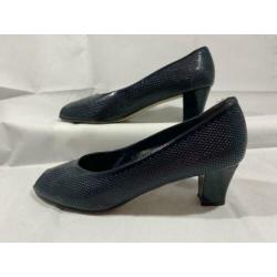 Bekoorlijke blauwe jacobelli peeptoe pumps, mt 6,5 = mt 40
