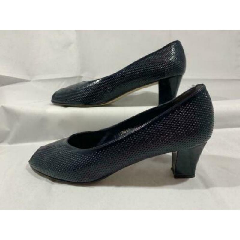 Bekoorlijke blauwe jacobelli peeptoe pumps, mt 6,5 = mt 40