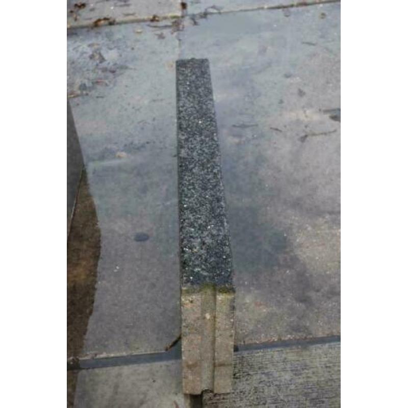 Gebruikte opsluitband / betonband / 10x30x100cm Zwart basalt