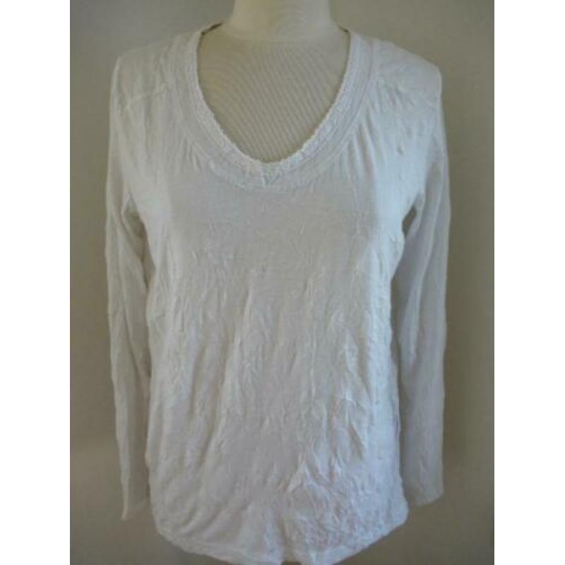 CECIL tuniek t- shirt wit krinkle maat XL