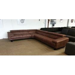 n72 bruin stof design hoekbank
