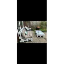 Pallet lounge set (incl pallet kussens)