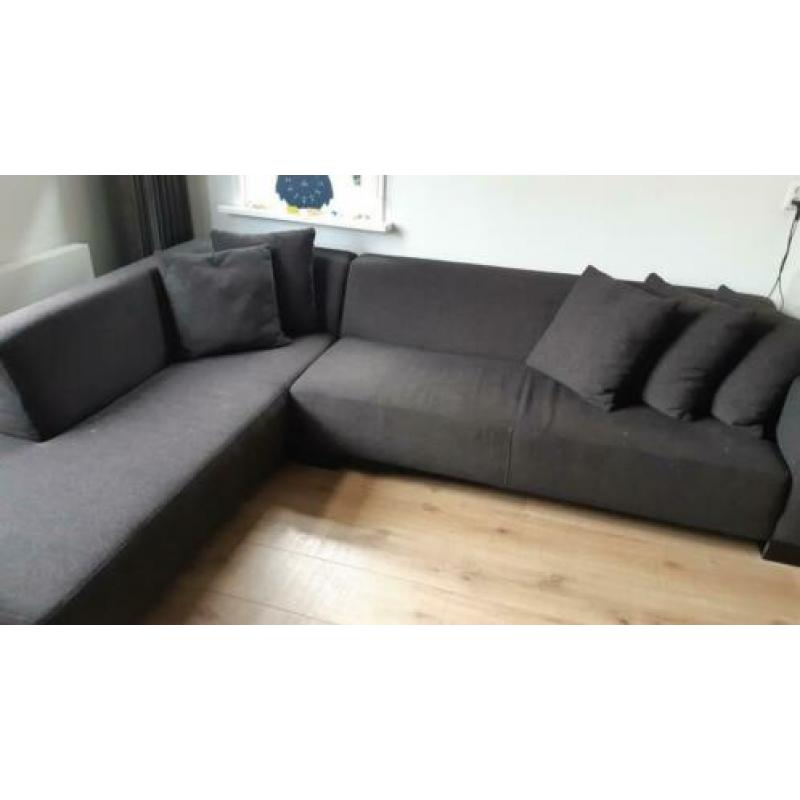Hoekbank antraciet