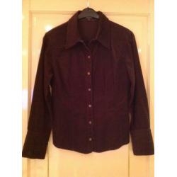 Mooie aparte bruine blouse van het merk Street One, maat 42.