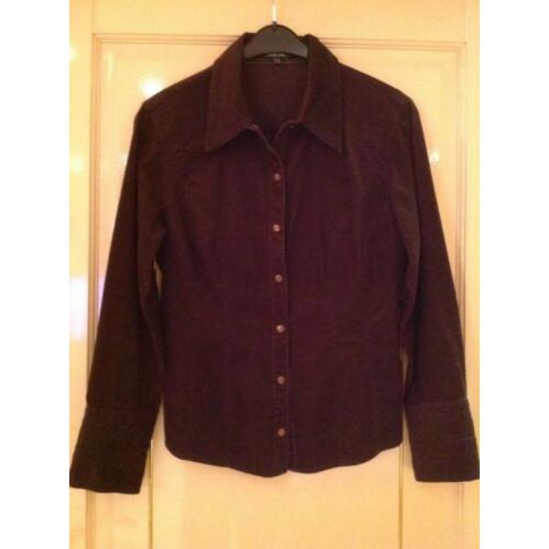 Mooie aparte bruine blouse van het merk Street One, maat 42.