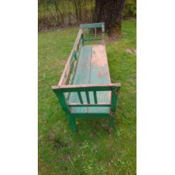 Antieke houten bank