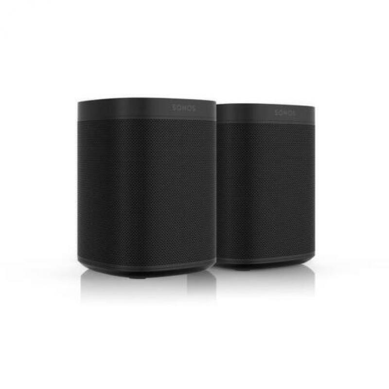 2 x Sonos One zwart nieuw geseald + garantie prijs =per stuk