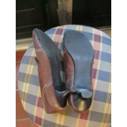 mj/ JANET D schoenen maat 40 bruin leder leuk model