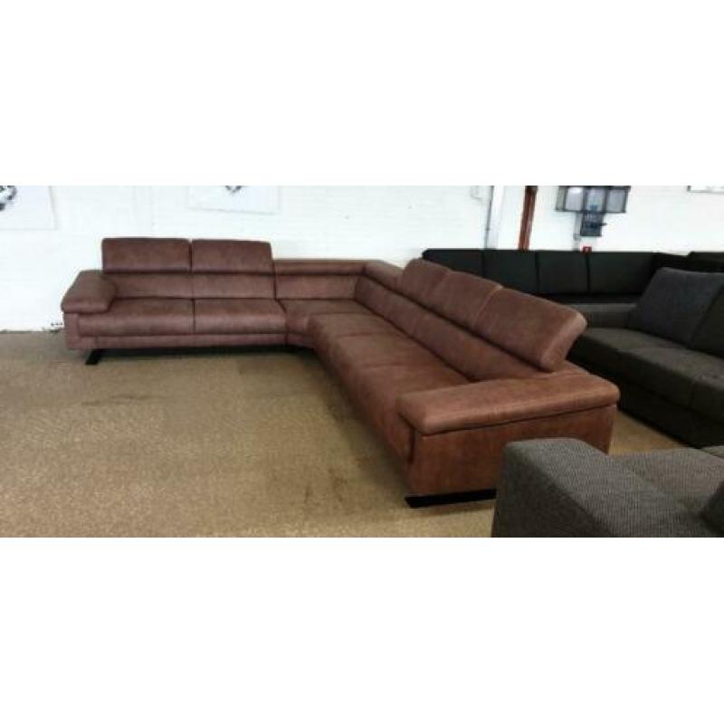 n72 bruin stof design hoekbank