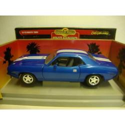 Plymouth Barracuda Cuda blauw 1970 ERTL 1:18 KRD