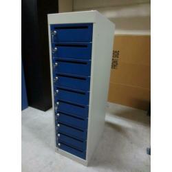 Nieuwe Postkast 10 Kluisjes Grijs Blauw
