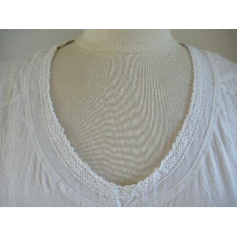 CECIL tuniek t- shirt wit krinkle maat XL