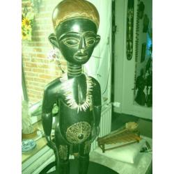 Uniek fetisch beeld ASHANTI STAM GHANA 102 cm