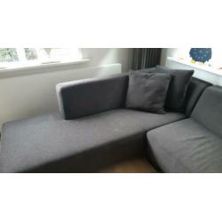 Hoekbank antraciet
