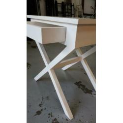 Wit houten nachtkastje tafeltje butlertray met la