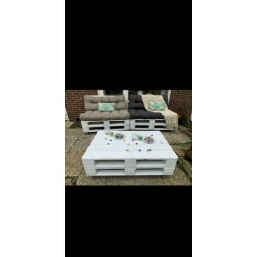Pallet lounge set (incl pallet kussens)