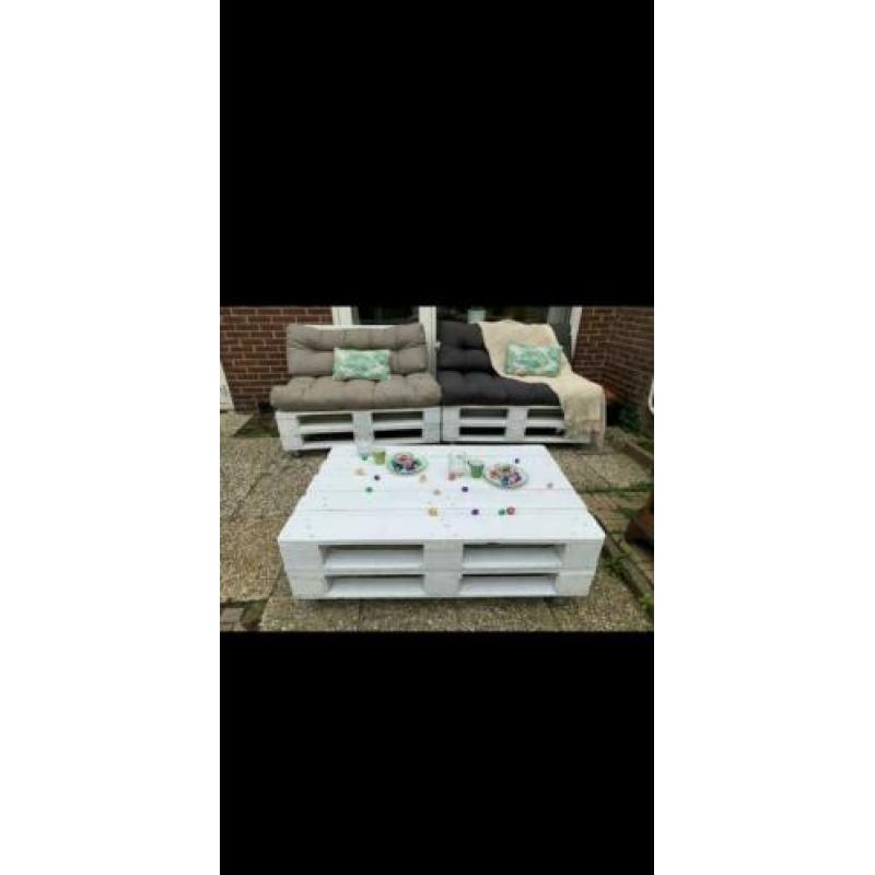 Pallet lounge set (incl pallet kussens)