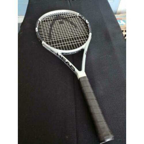 Head flex point liquid metal power in control top racket