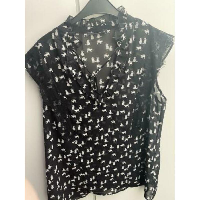 Expresso zwarte blouse top maat 44