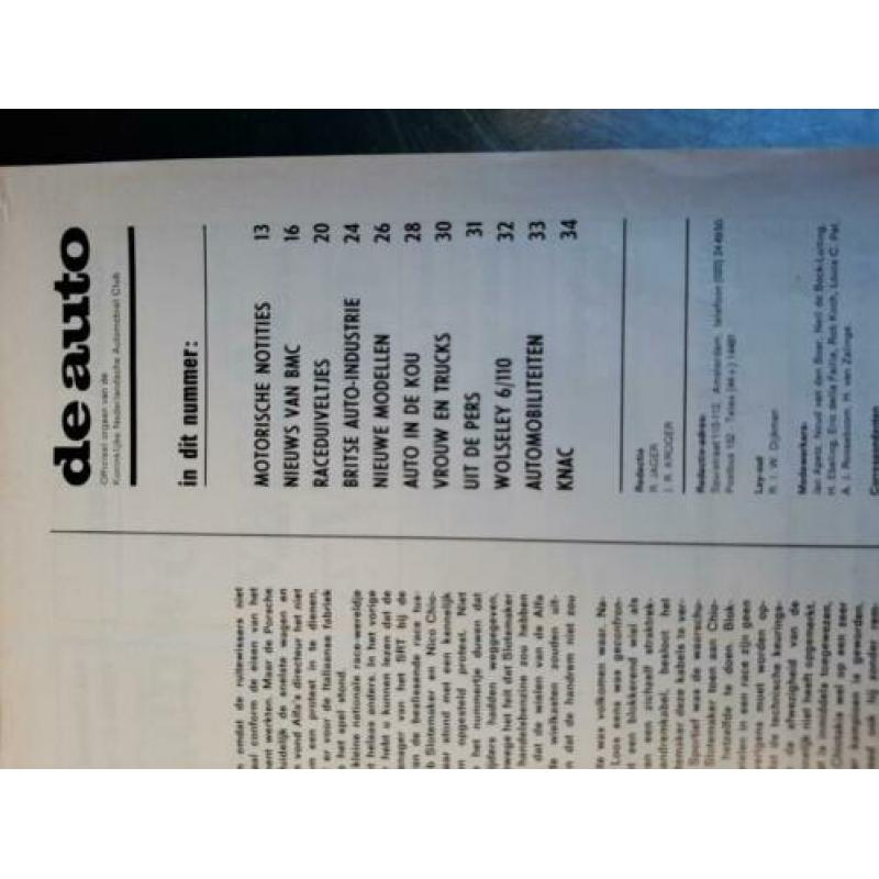 Prachtig tijdschrift "De Auto" uit 1967