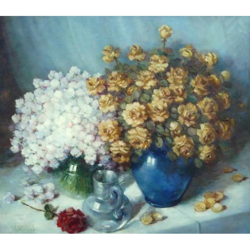 Charles Quoniam, compositie met bloemen