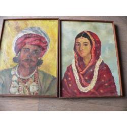Twee schilderijen uit india