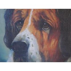 Portret hond echt geschilderd