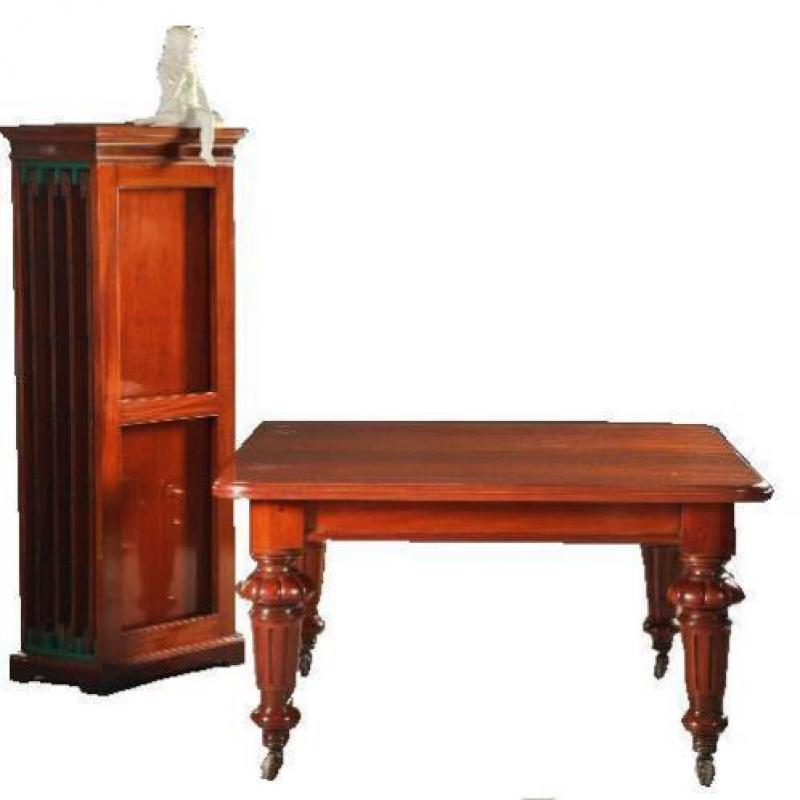Antieke tafels / Engelse windout table / Coulissentafel m...