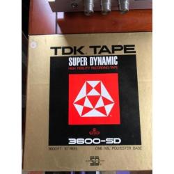 Metalen 6-spaaks 26,5cm TDK PROFESSIONAL reel met tape/doos