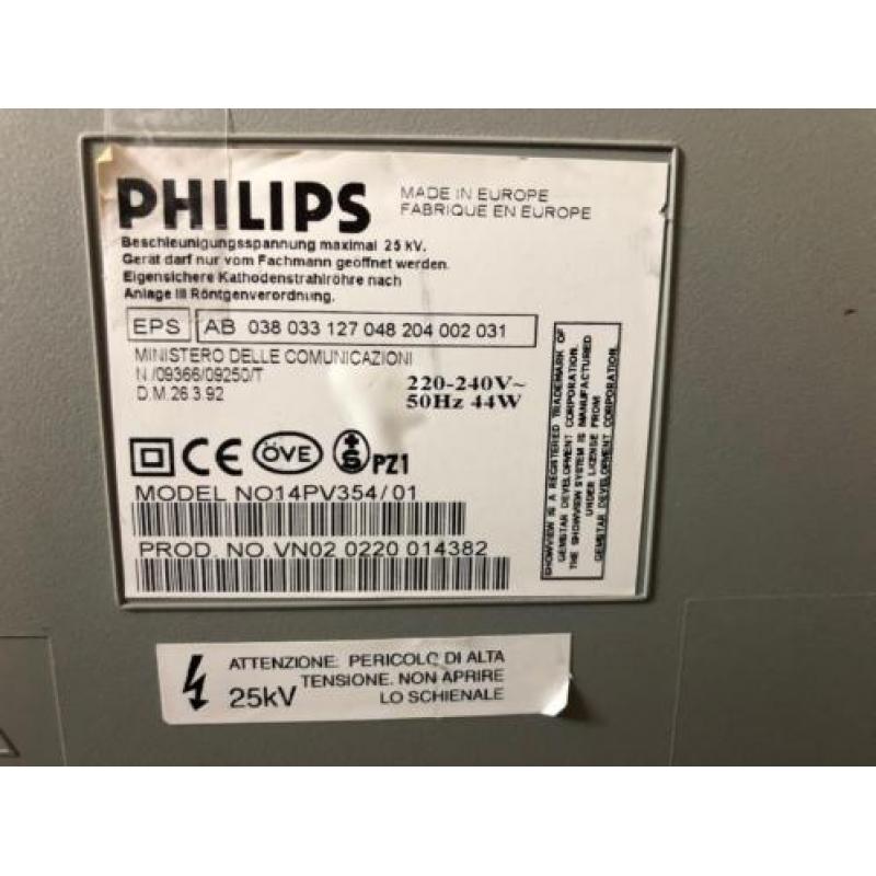 TV - Philips 35 cm met videospeler en kinder videobanden