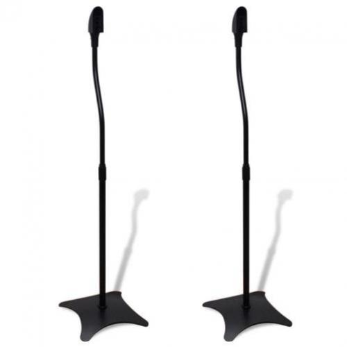 vidaXL Universele speakerstandaard zwart 2 st