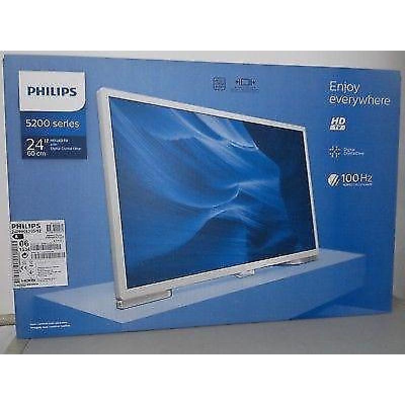 Philips 24PHK5210 LED TV 24 inch wit -nieuw !-