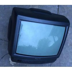 Old-school beeldbuis kleuren tv