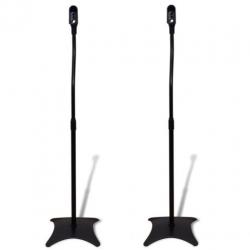 vidaXL Universele speakerstandaard zwart 2 st