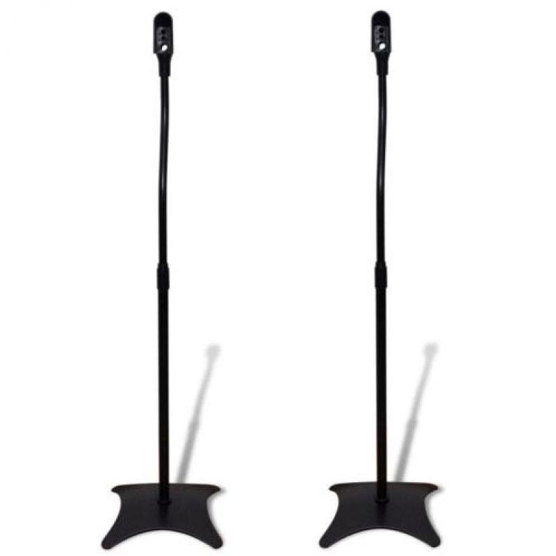 vidaXL Universele speakerstandaard zwart 2 st