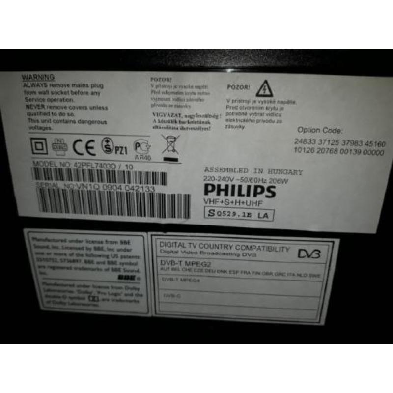 Defecte tv Philips ambilicht