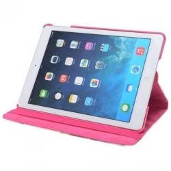 Bloemetjes Roze iPad Air hoes 360° roteerbaar PU leder