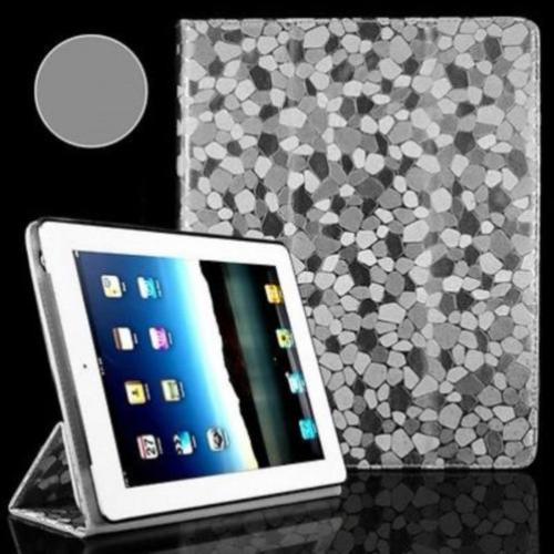 Zilver Diamant Reliëf iPad Hoes Case IPad 2, 3, 4