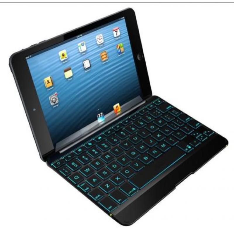 Zagg bluetooth cover met toetsenbord verlichting ipad mini