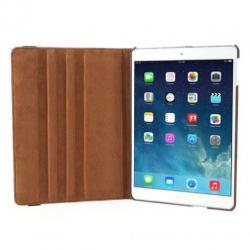 iPad Air hoes 360 roteerbaar PU Leder Bruin