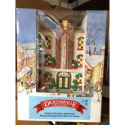Dickensville kerst benzinepomp en danssalon