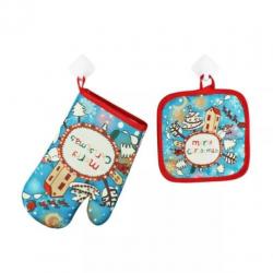 Kerst oven handschoen set
