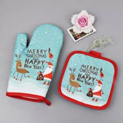 Kerst oven handschoen set
