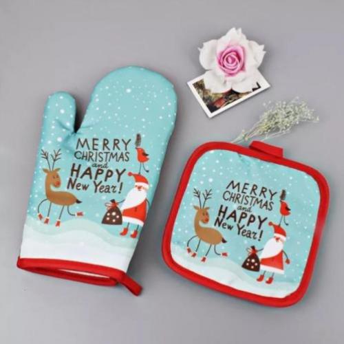 Kerst oven handschoen set