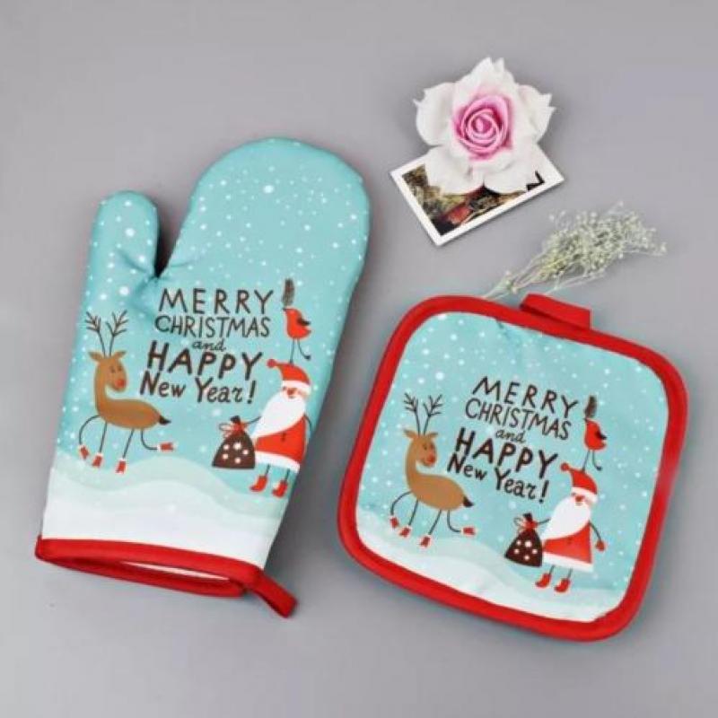 Kerst oven handschoen set