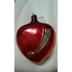 Antiek kerstbal AJEKO ,,HART MET VALLENDE STER ZELDZAAM 6,5