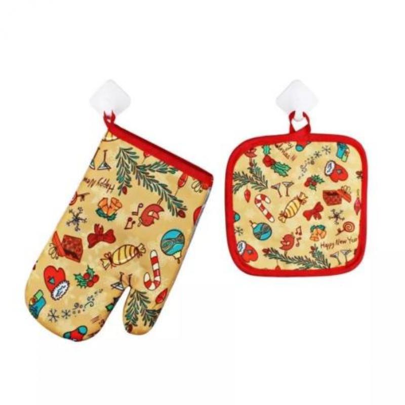 Kerst oven handschoen set