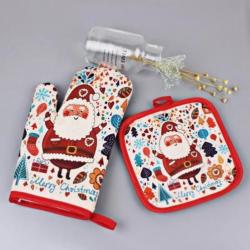 Kerst oven handschoen set