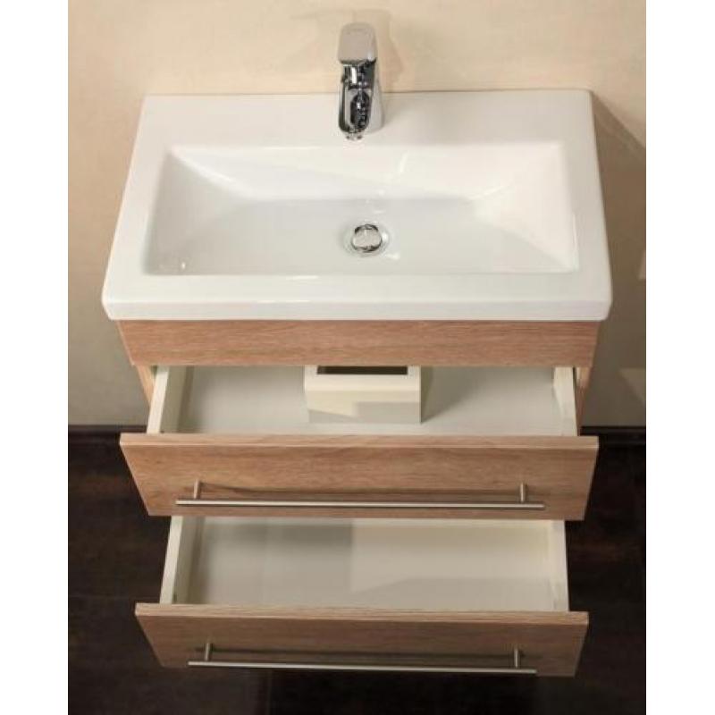 Badmeubel Badkamermeubel Reno 60 cm Eiken slechts 36 cm diep